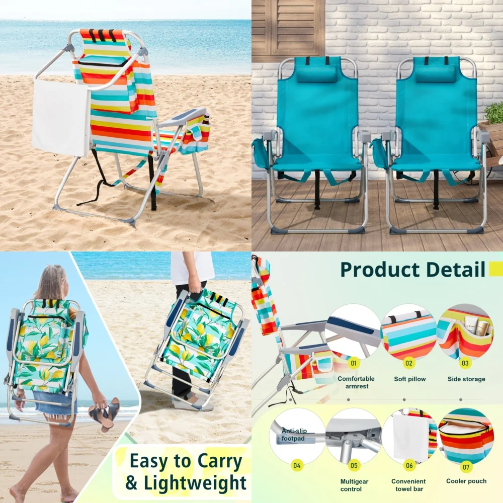 

camping chairHeavy Duty Folding Backpack Beach Camping Chair with Cup Holder Lightweight Aluminum Outdoor Chair for Hiking