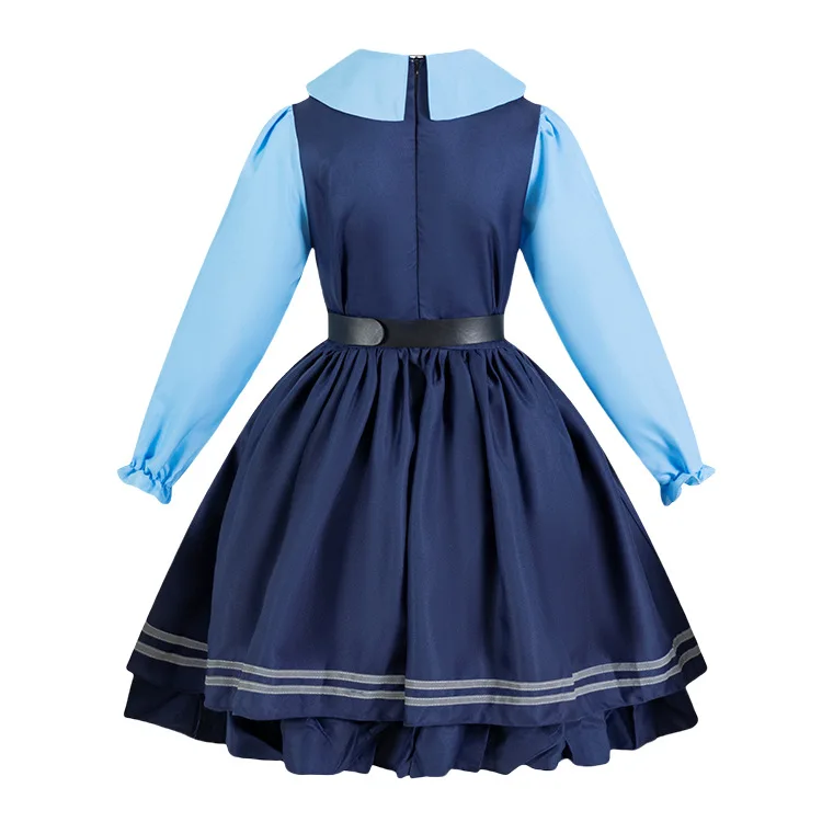 Picture 5: Zootopia Judy Hopps Cosplay Dress Full Set Bunny Ears Badge Tie Belt Anime Halloween Party Costume For Women
