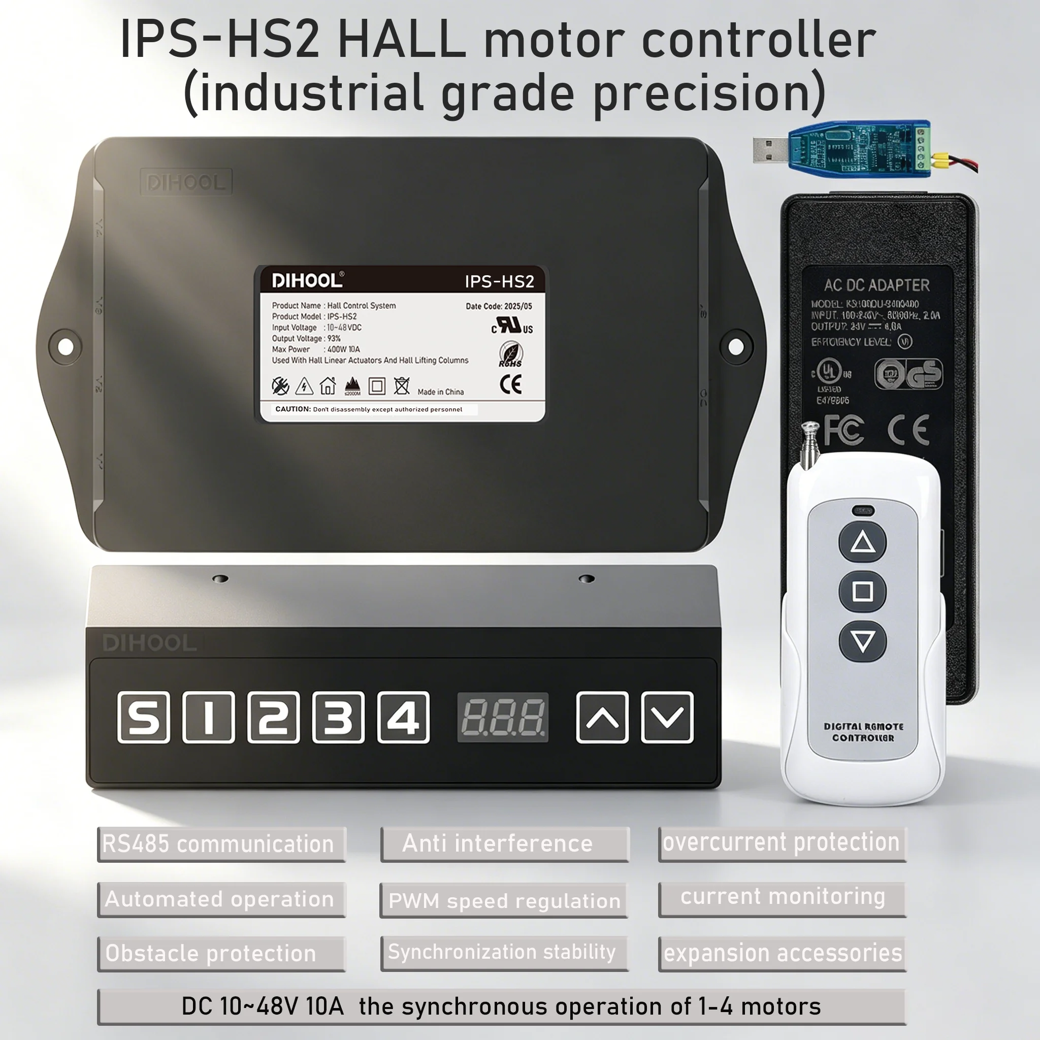 Промышленный контроллер IPS-HS2 RS485 с защитой от помех, синхронным управлением несколькими двигателями и функцией безопасности
