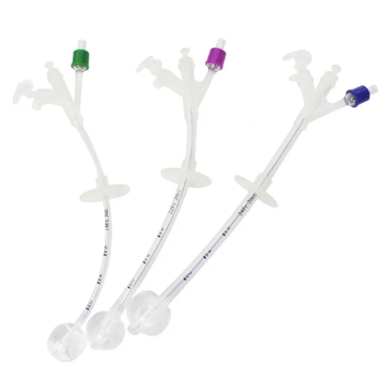 FR20 Disposable 3 way silicone gastrostomy tube /PEG feeding tube is suitable for gastrostomy patients