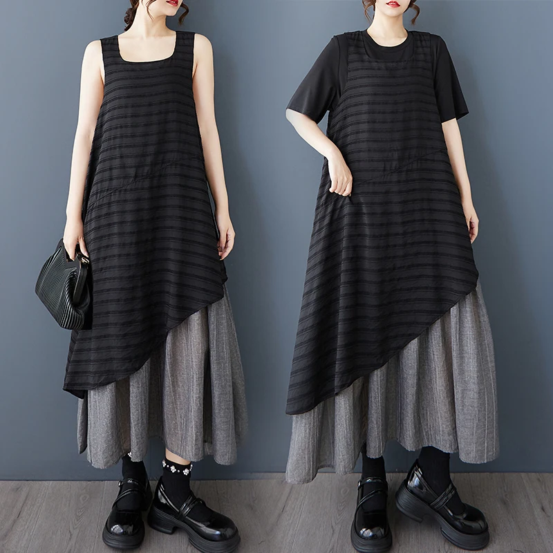 

Двухслойный летний новый Sle k, художественный асимметричный жилет для похудения, высококачественный жилет Dr, красивый и комфортный...