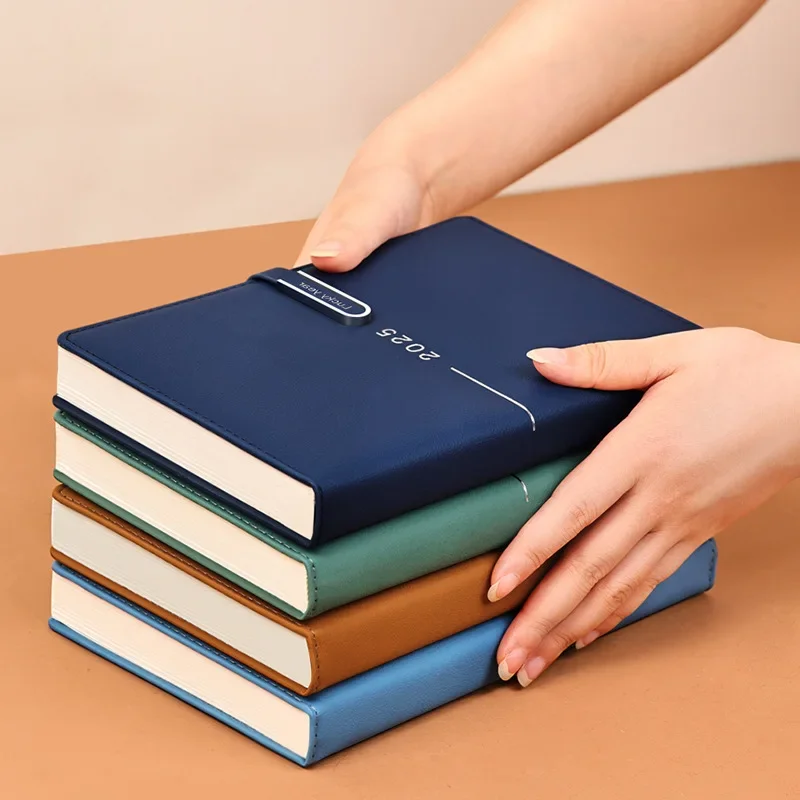 Schedule book 365 days efficiency manual one page a day plan book 2025 notebook A5 diary set LOGO undated planner agendas