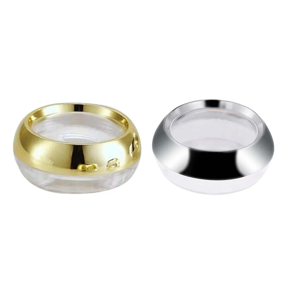 

2Pcs 50g Travel Containers Empty Cream Jars Portable Capsule Pots Golden Silver Leakproof Lightweight