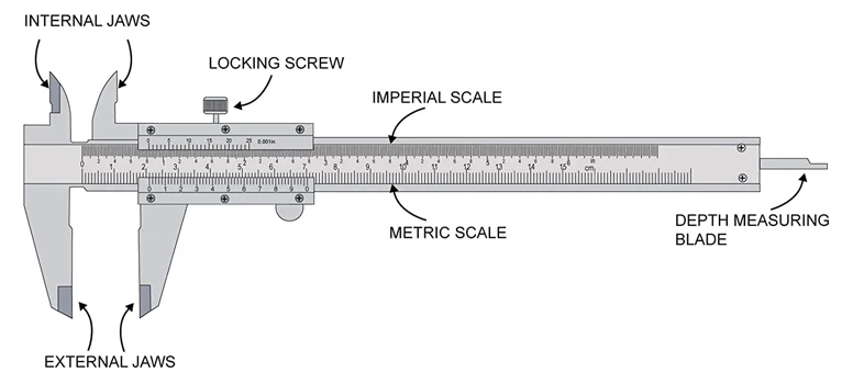 Professional Stainless Steel 0-150mm Measurement Tool Inside Outside Depth Step Micrometer Heavy Duty Vernier Caliper