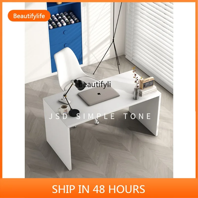 

Simple Tone Italian Minimalist Solid Wood Desk Custom Modern Simple Design Office Desk Computer Desk