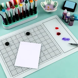 Magnetic Glass Craft Mat 40x26cm Scratch and Heat Resistant Glass Media Cutting Mat Magnetic Glass Board W/Magnets Mixed Media