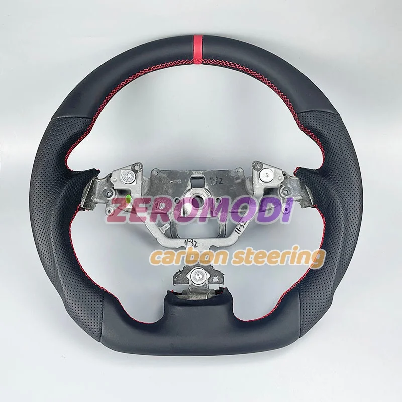 Flat Bottom Full Leather For Mazda 6 Custom Steering Wheel Mazdaspeed Sport Style