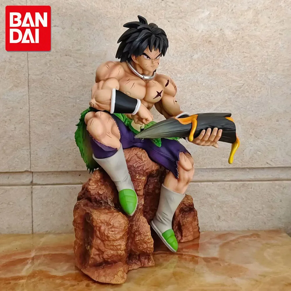 Anime Dragon Ball Figures Broli Action Figure Statue Saiyan Collection GK Sitting Posture Broly Figurine Model Toys Gifts