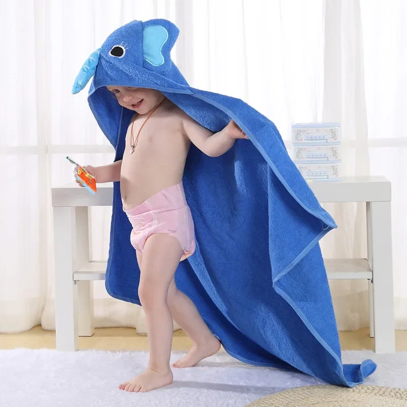 Children's Cotton Bath Towel Kids Beach Towel Newborn Infant Baby Towel Soft Comfortable Hooded Animal Cartoon Rabbit Duck Panda