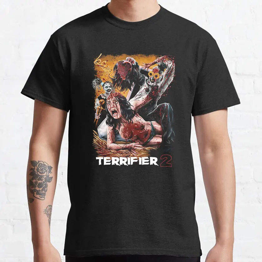 

More Then Awesome Terrifier Movie Horror Art The Clown scary film For Halloween gift printed T-Shirt for men plus size clothing