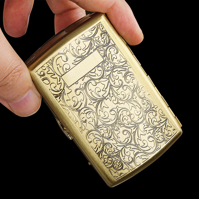 Luxury Top Quality 1pcs Metal cigarette case 12cigarettes container Men Gifts Metal Cigarette Case