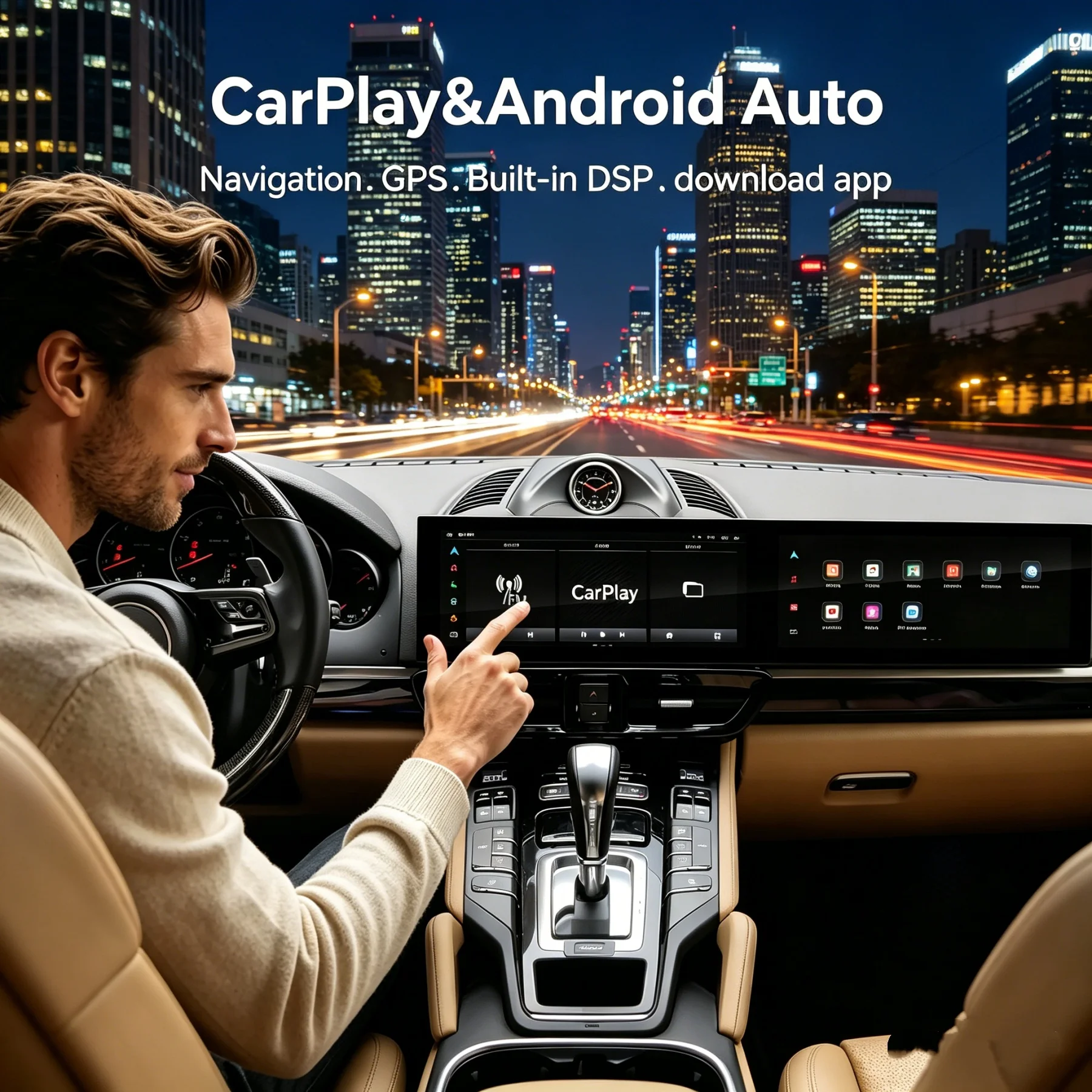 

For Porsche Cayenne 958 92A 2010-2017 Car Android Auto Carplay Radio Stereo Multimedia Navigation Dual Screen GPS Video
