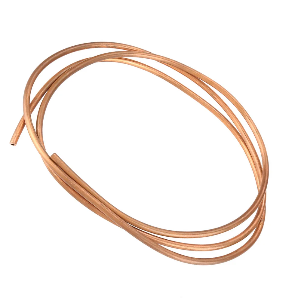 Soft Copper Tube, 2m T2 Soft Copper Coil Tube Pipe ID 4mm OD 6mm Thickness 1mm for Refrigeration