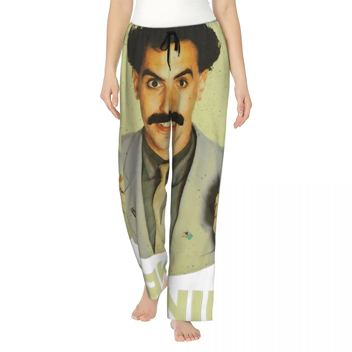 

Custom Funny Men Borat Very Nice! Classic Fan Women Pajama Pants Lounge Sleep Sleepwear Bottoms with Pockets