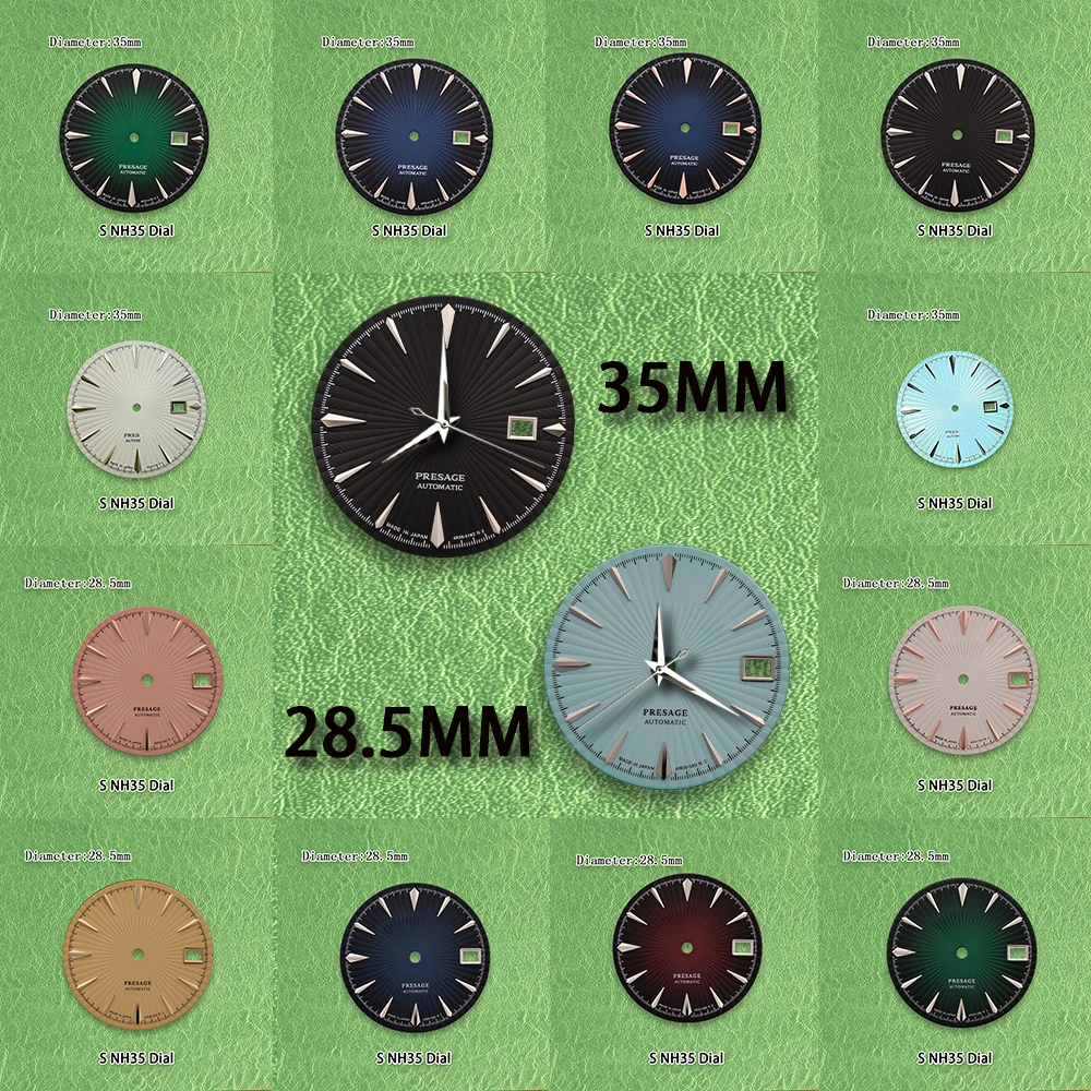 S Logo Dial 35mm Or 28.5mm Cocktail black NH35 Dial Suitable For NH36 Japan Movement High Quality Watch Modification Accessories