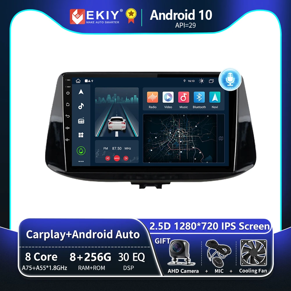 

EKIY T8 For Hyundai I30 2018 Car Radio Multimedia Video Player Stereo Tape Record No 2Din Navigation GPS Android Auto Carplay BT