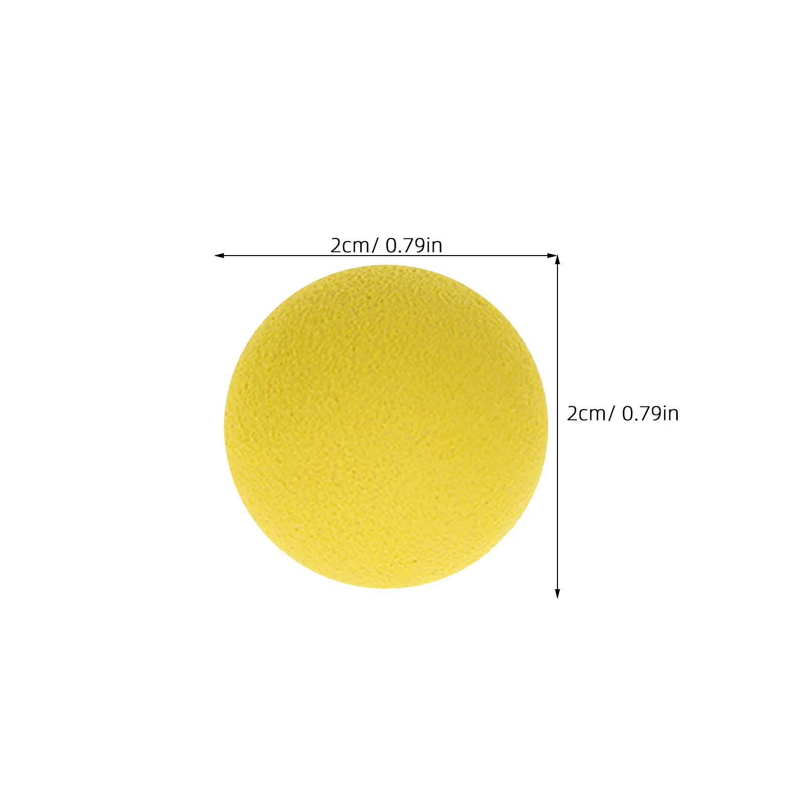 50 Uds bolas de espuma Eva amarillas 2Cm balas redondas suaves repuesto para lanzador de Blaster juego entrenamiento carnaval diversión familiar