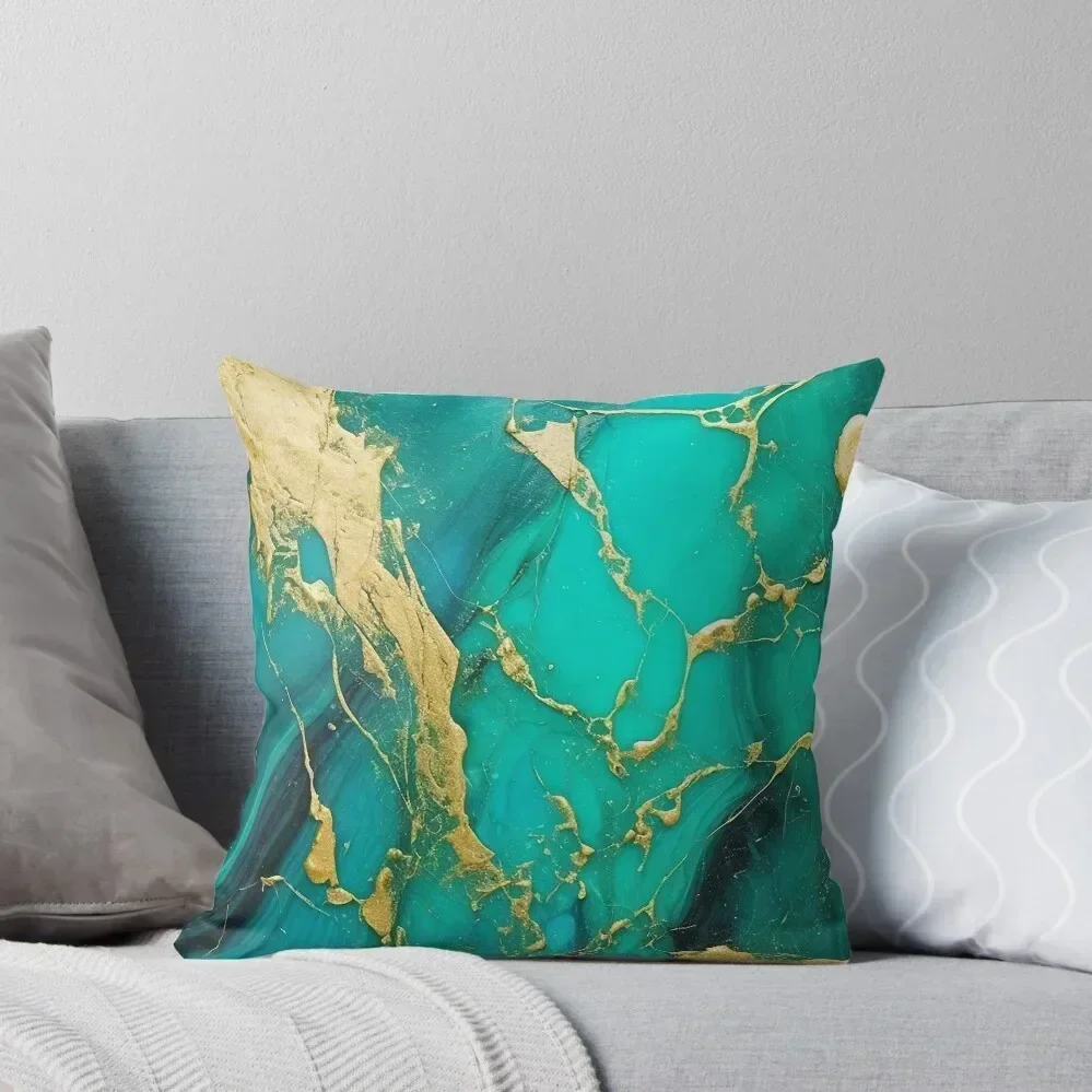 

Marbled Elegance in Dark Teal, Turquoise marble texture beautiful pattern Throw Pillow Sitting Cushion Anime pillow