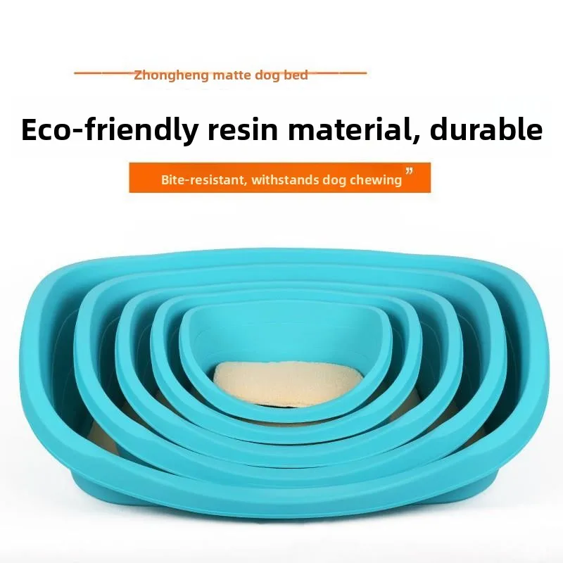 

Chungeng Plastic Dog Bed All Seasons Universal Pet Nest Winter Warm Summer Cool with Cotton Pad Dog House Bed