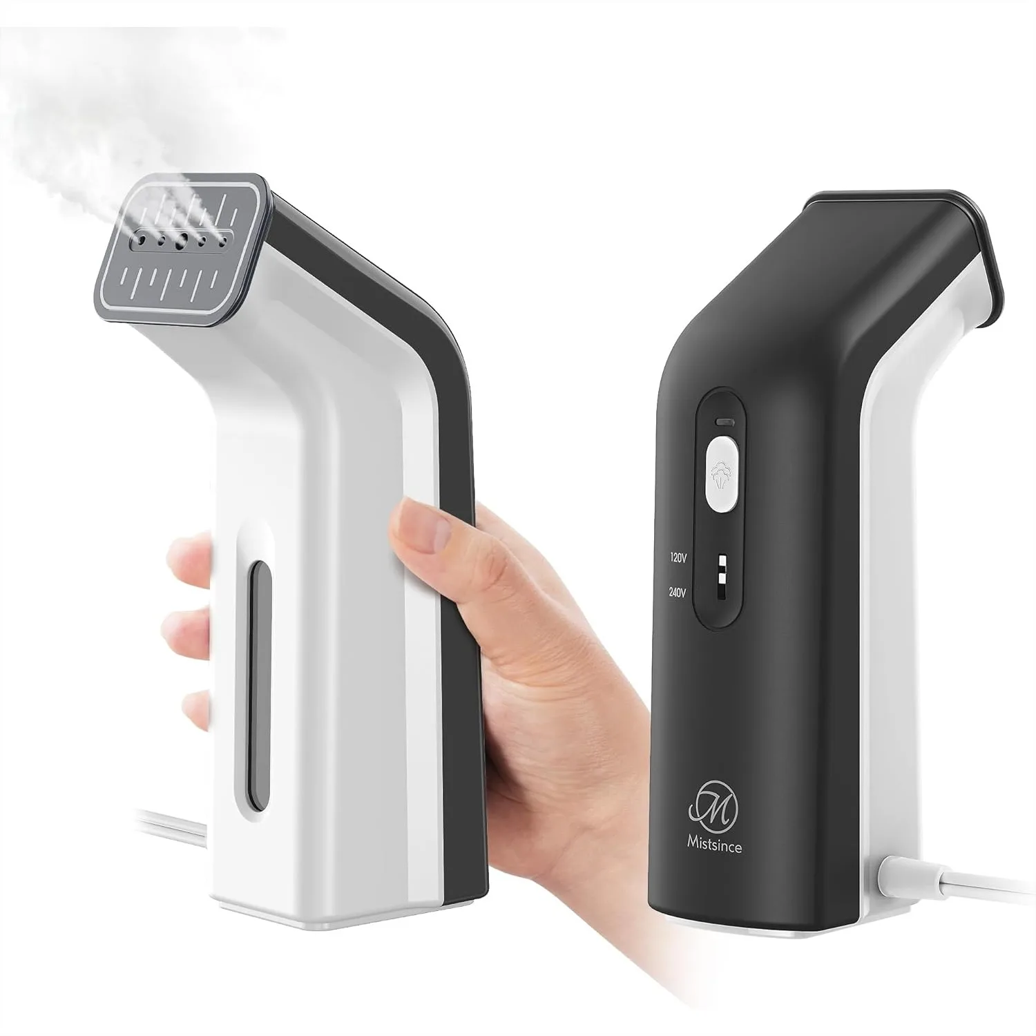 

Portable Travel Steamer for Clothes, Dual Voltage & Alarm, 100-240V Steamer & Iron 2-in-1, 170ml Tank, 12-Min Steam, Handheld