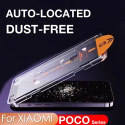 For XIAOMI POCO M5 M4 X3 GT F3 C50 Pro 5G 4G Tempered Glass Screen Protector Easy Install Auto-Dust Removal Kit