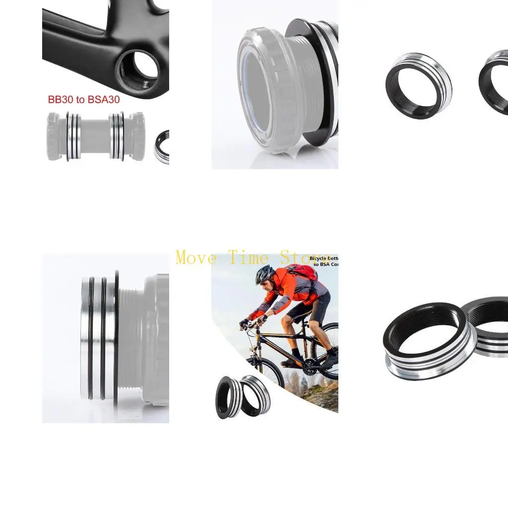 

92ME 2pcs Bicycles Replacement Bottom Bracket Conversion Adapter Rings Cycling Part