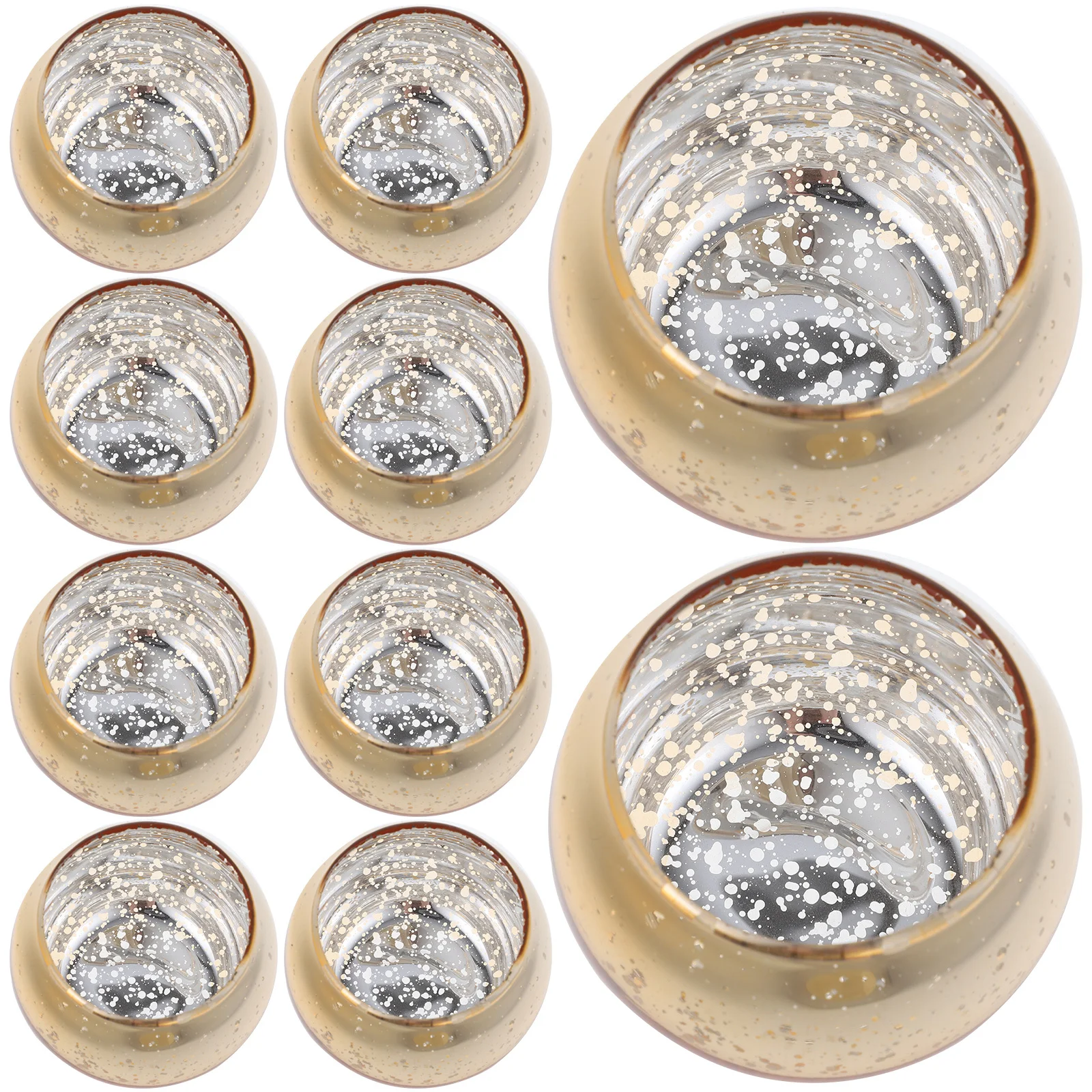 12 قطعة حامل شمع زجاجي حامل صغير مستدير لقطعة مركزية للطاولة ديكور المنزل قطع مركزية للطاولة #6