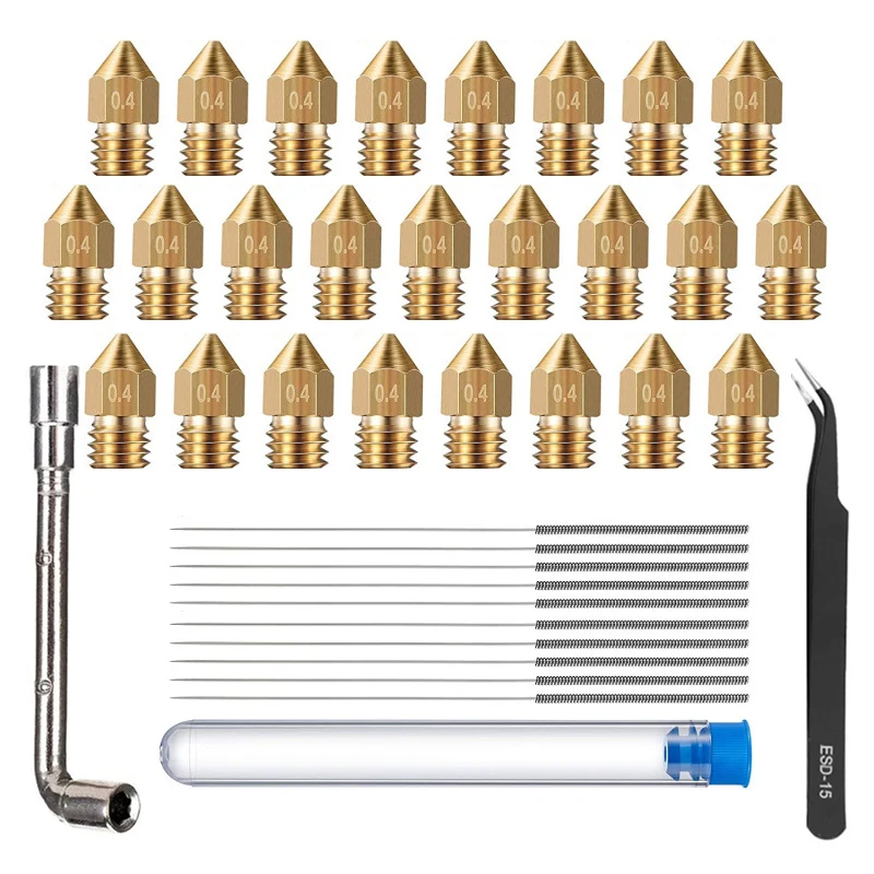 

Профессиональный комплект насадок MK8 37 в 1 для насадок Ender 3/5/CR-10, 0,2 0,4 мм с полными инструментами | Детали и набор для обслуживания 3D-принтера