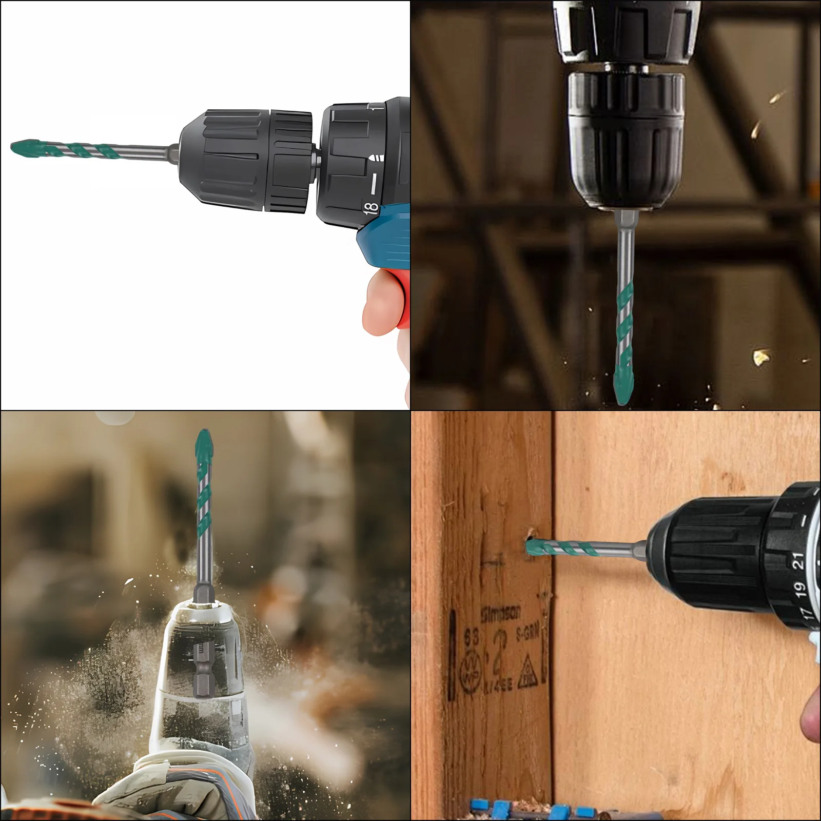 6-12mm Drill Bit Set Eccentric Concrete Drill Bit Construction Projects Eccentric Concrete Tile Drill Bit Bits