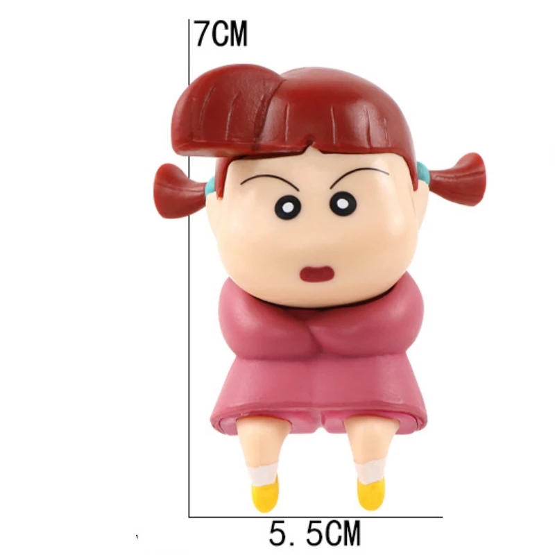 5pcs/set Crayon Shin Chan Anime Figures Row Sitting Series Boochan Sakurada Nene Cartoon Model Car Decoration Kids Toys Gift