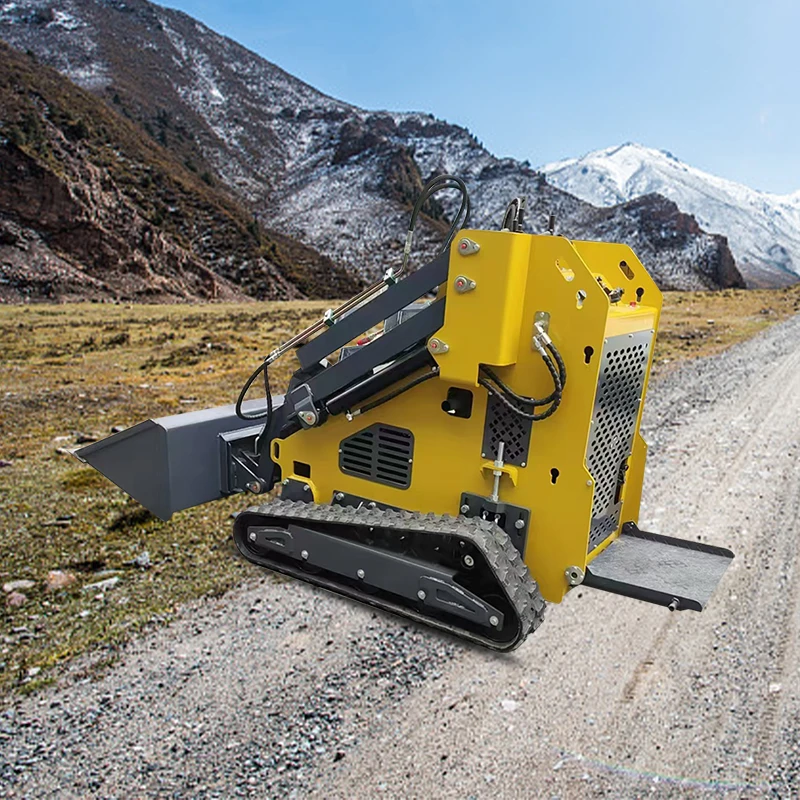 جرافة زراعية صغيرة مخصصة، رافعة عجلات ديزل مدمجة، محمل صغير محمول متعدد الوظائف