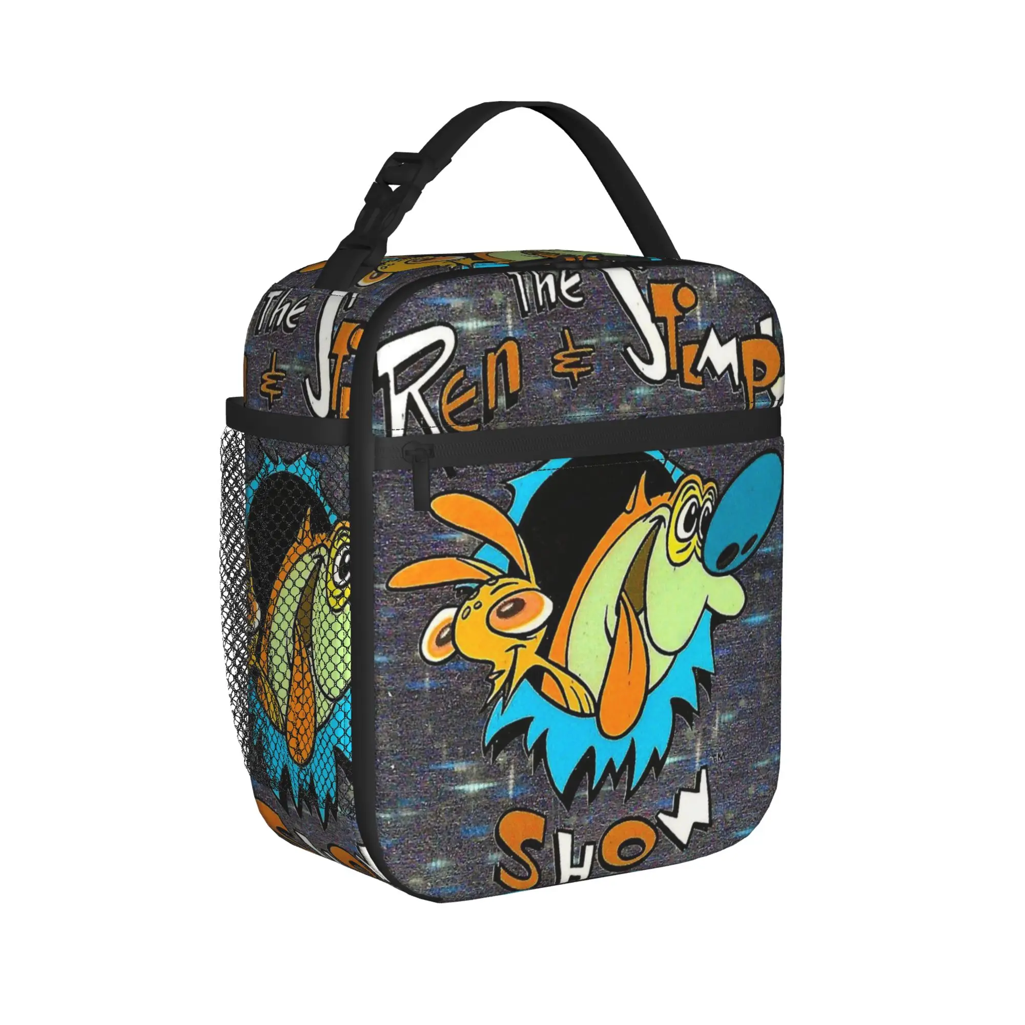 Duo Rucksack Ren & Stimpy  Thermal Insulated Lunch Bags Food Container Bags Men Women Cooler Thermal Lunch Boxes