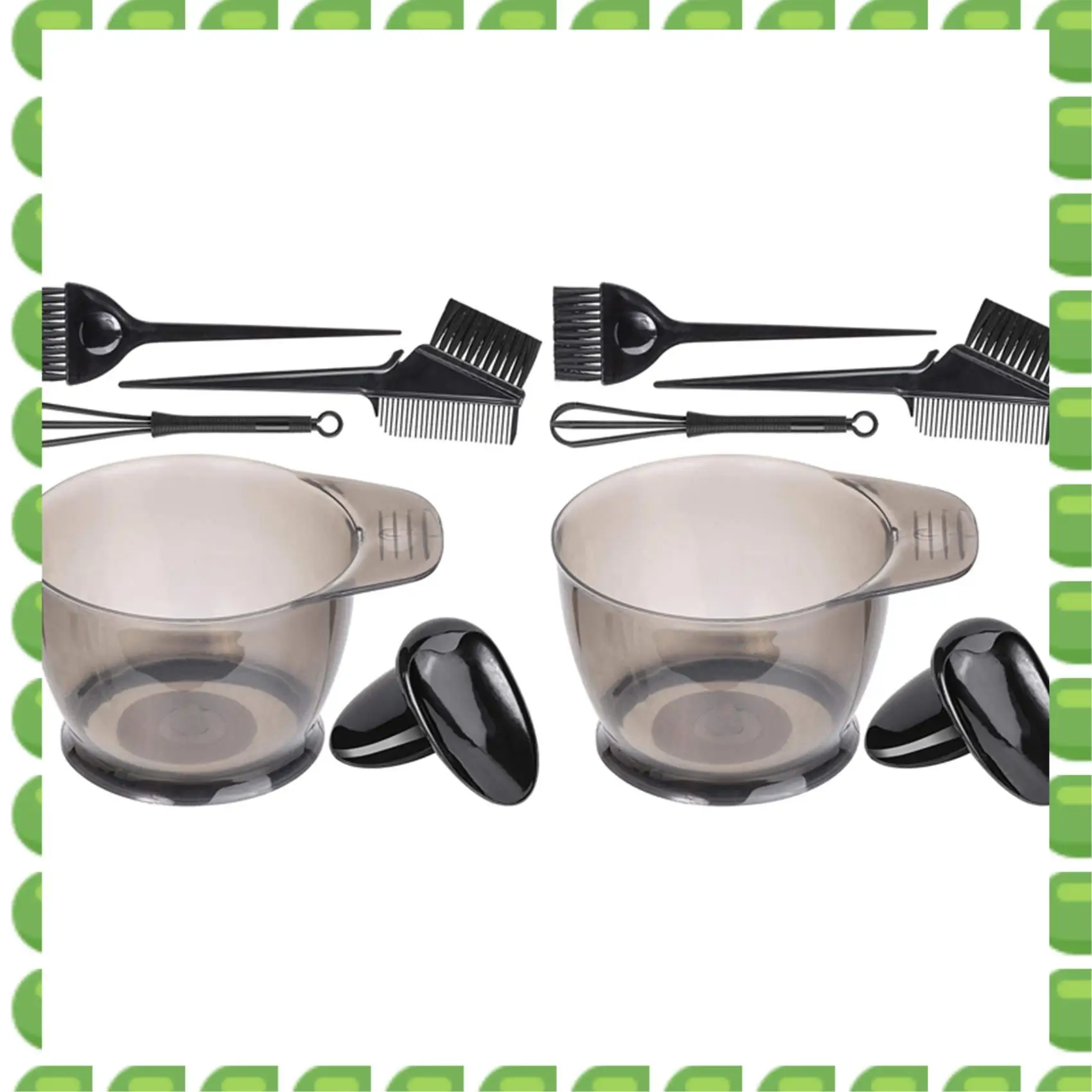 

A04V 10 Pcs Professional Hair Dyeing Tool, Suitable For Salon And Home Hair Dyeing Brush Comb, Coloring Bowl, Dye Mixer Black