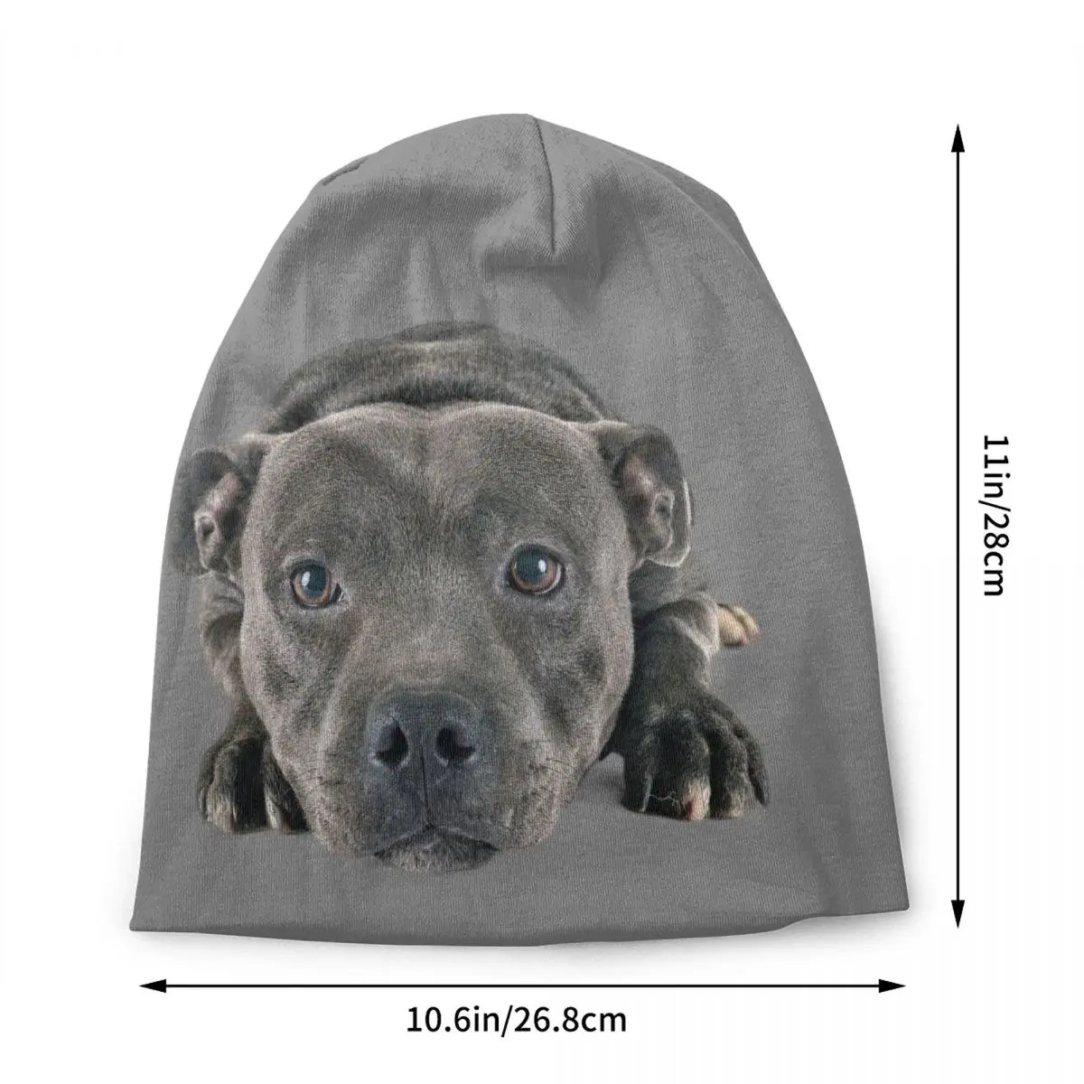 Staffordshire Bull Terrier Skullies Beanies Caps For Men Women Unisex Streetwear Winter Warm Knitting Hat Adult Bonnet Hats