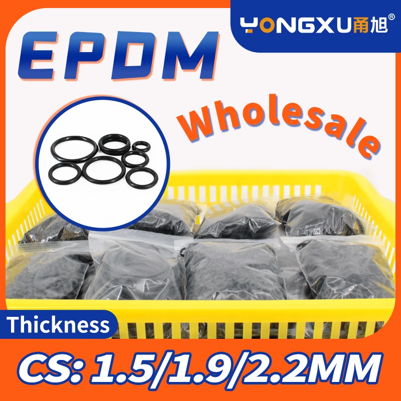 

Резина EPDM, уплотнительное кольцо 1,5/1,9/2,2 мм, водонепроницаемое, износостойкое, для промышленных деталей, аксессуары, оптовая продажа, бесплатная доставка