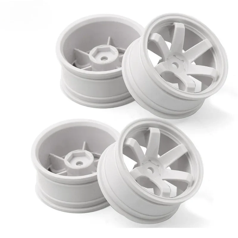 4개 52mm 1/10 RC 온로드 드리프트 레이싱카 플라스틱 휠 림 휠 허브 타미야 XV02 교쇼 HSP HPI 사쿠라 트렉스용