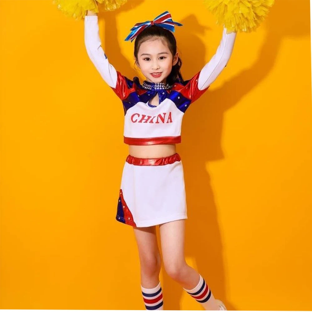 يوم الأطفال المشجع أداء موحد الملابس طلاب المدارس الابتدائية والثانوية لالا ممارسة الألعاب المنافسة Pe