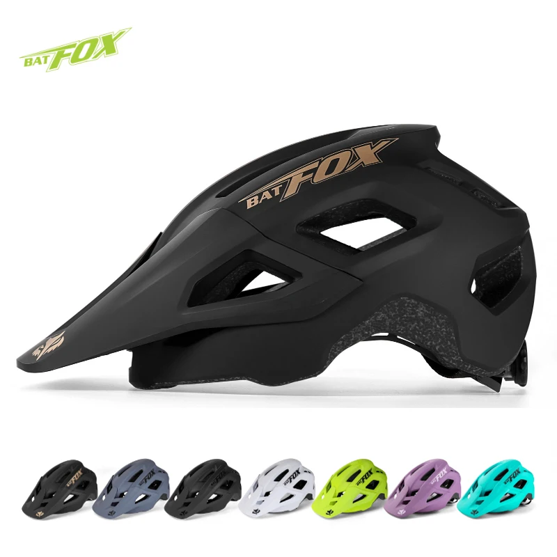 

BATFOX Bike Helmet Detachable brim Road MTB Bicycle Helmets Teenagers and Adults Men Women Protection Safety Cycling Helmets