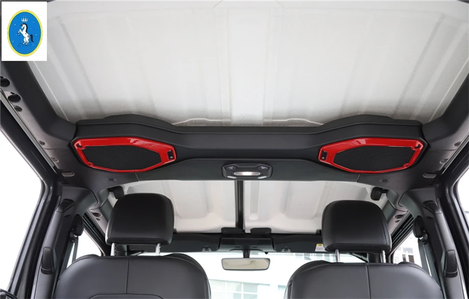 Car Accessories Roof Top Stereo Speaker Audio Sound Decor Frame Cover Trim Fit For Jeep Wrangler JL 2018 - 2022 Interior