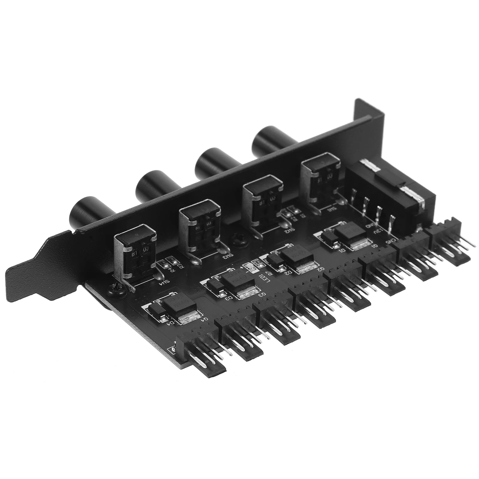 

4-Pin Controller For Pc Fans Computer Case Adjustable Speed Cooling Fan Quiet Desktop Computer Cooler Hub Splitter Extension