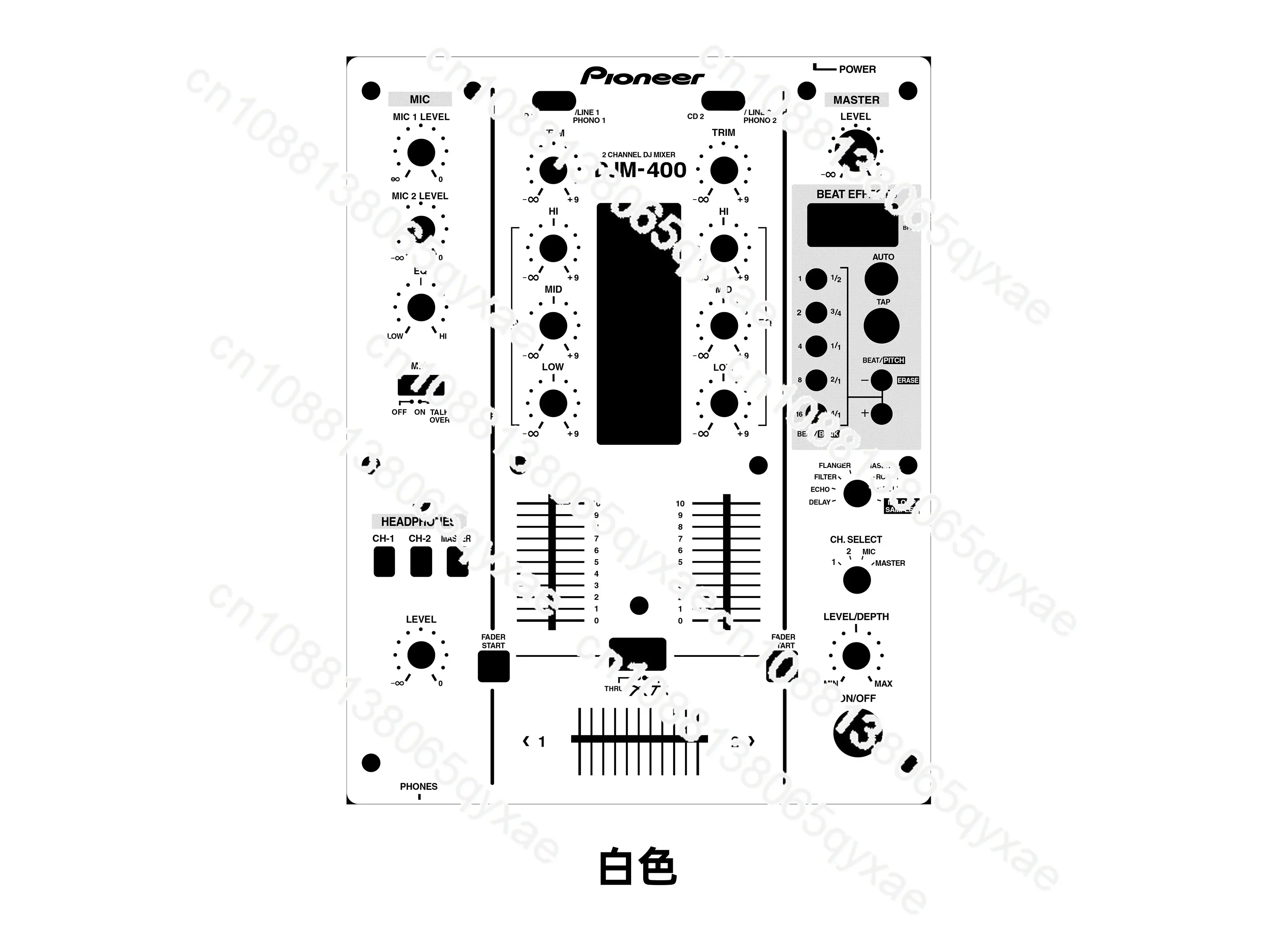 DJM-400 Skin Mixer Panel Mask Pioneer Colorful Sticker Customizable