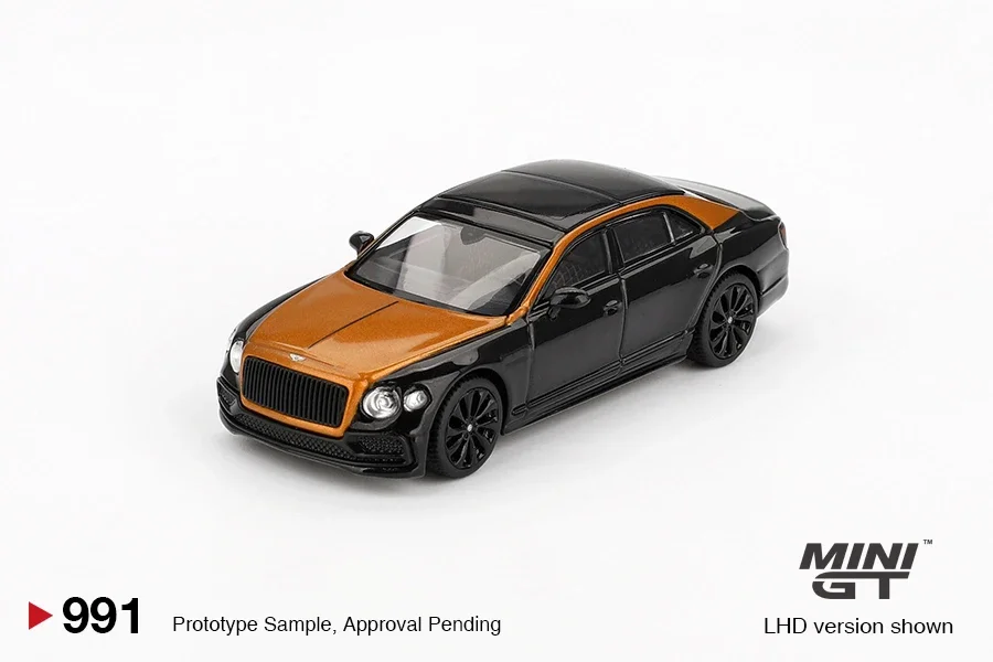 MINIGT 1/64 Bentley Flying Spur Orange Flame / Onyx MGT00991-CH Car Alloy Toys Motor Vehicle Diecast Metal Model for Children
