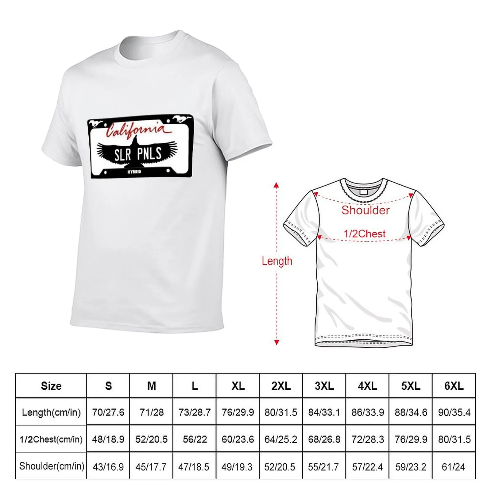 California SLR PNL license plate T-Shirt vintage clothes hippie clothes men workout shirt