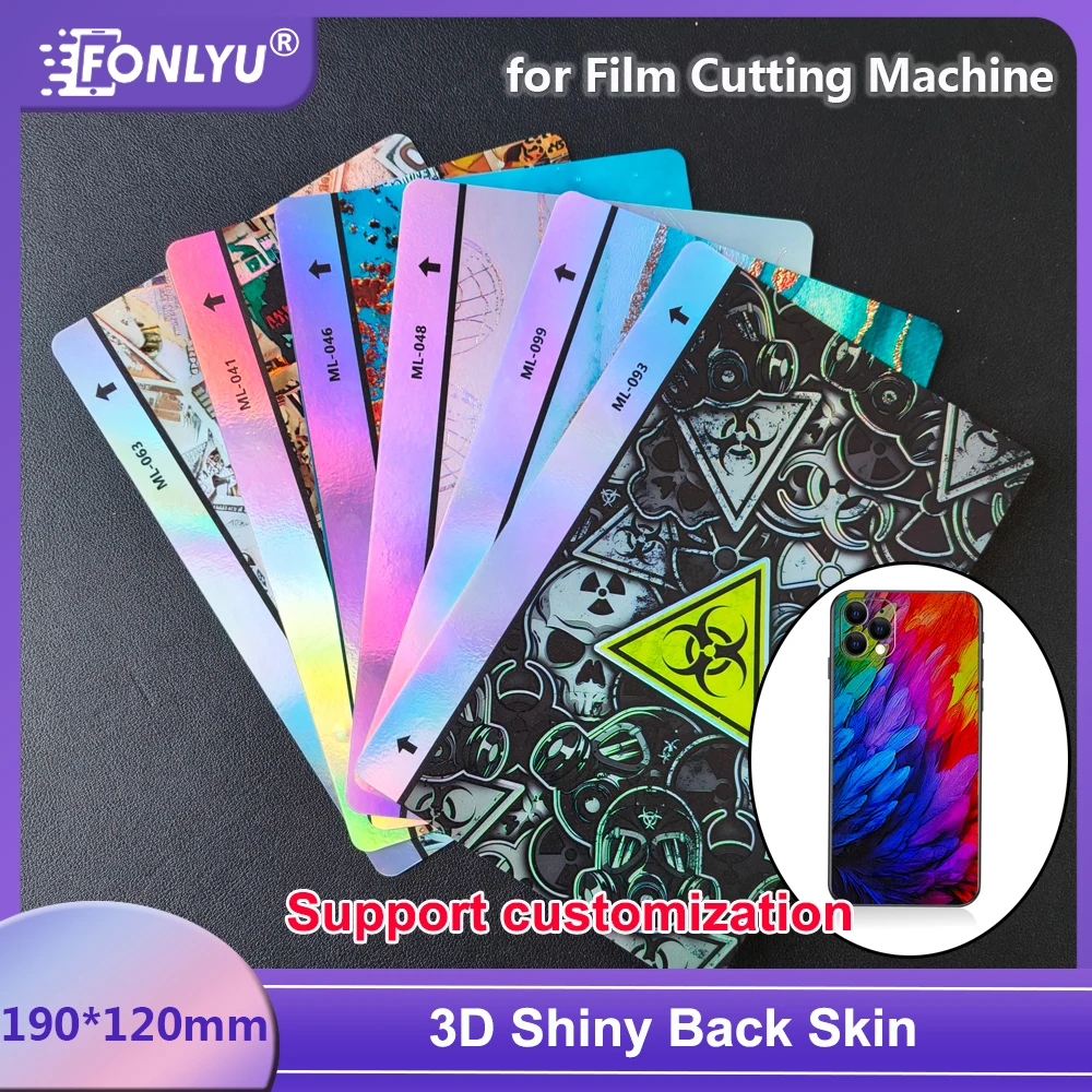 

FONLYU 3D блестящая тисненая наклейка на заднюю панель, защитная пленка, задняя мембранная крышка для мобильного телефона, машина для резки гидрогелевой пленки