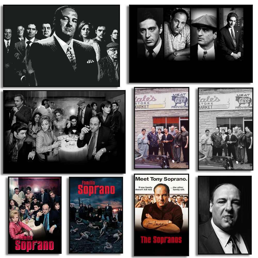 The Sopranos Family Poster Classic TV Series Show Sopranos Prints Canvas Painting Wall Art Pictures for Living Room Home Decor