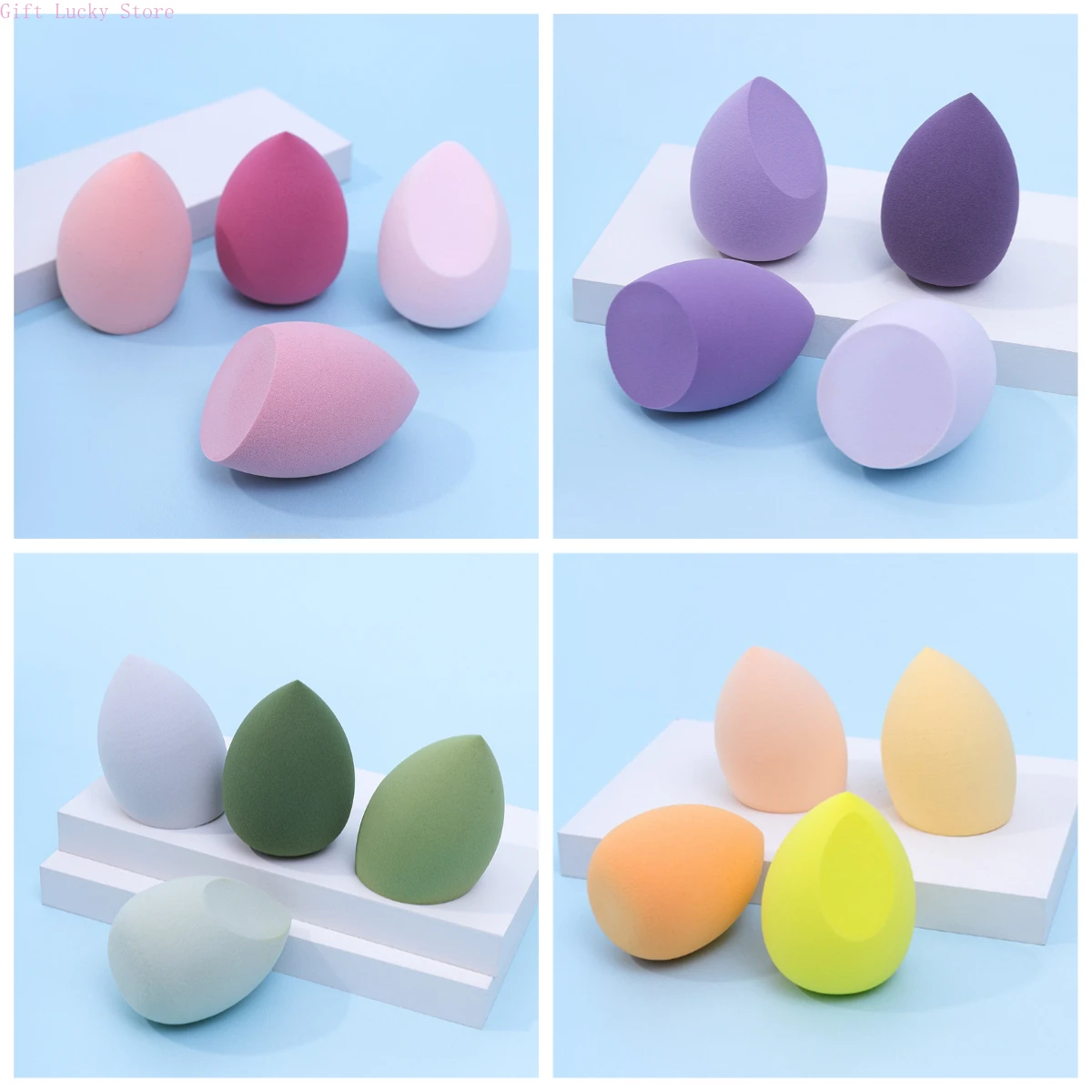 4 pçs beleza ovo maquiagem esponja liquidificadores beleza esponjas aplicador de fundação