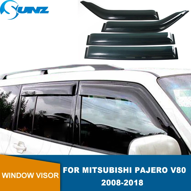 

Side Window Visor For Mitsubishi Montero Pajero V80 2008-2018 Weather Shields Sun Rain Deflector Guards Auto Accessories SUNZ