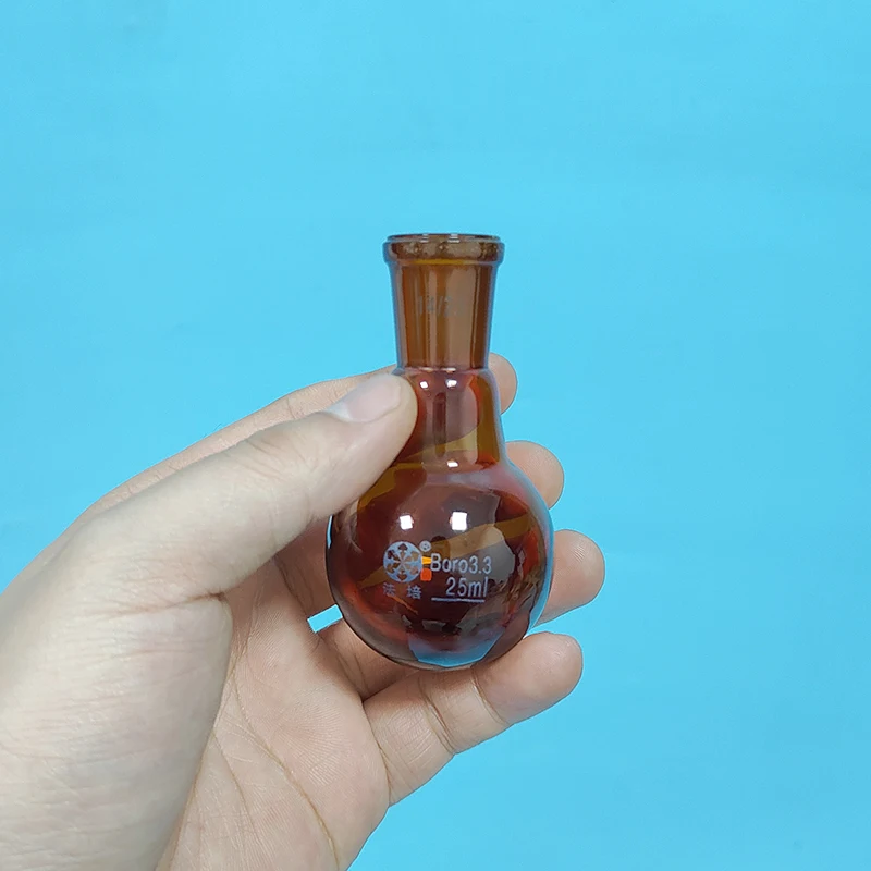 

FAPE Brown single standard mouth round-bottomed flask,25mL50mL100mL250mL500mL1000mL and joint 14/23,Single neck round flask