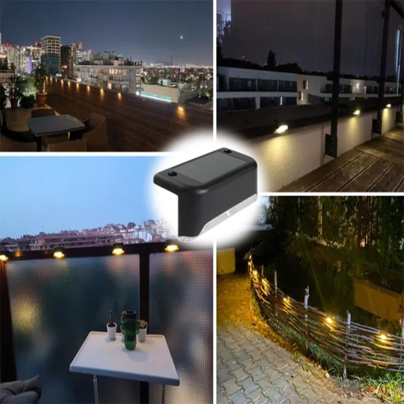 XIWANGFIRE LED Solar Step Light Black 9