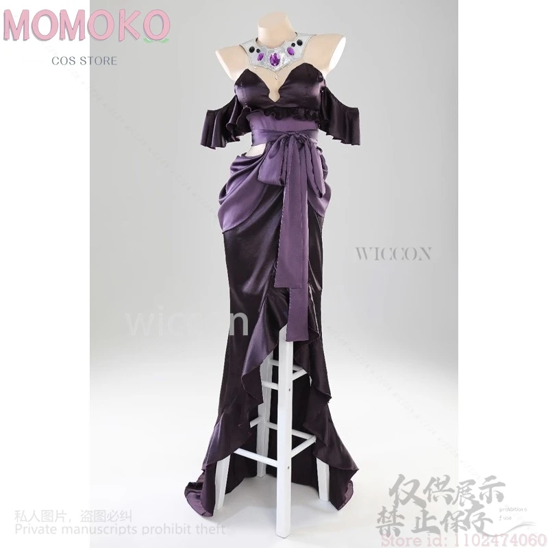 Anime Overlord Season 4 Cosplay Albedo Costume Sexy Up Slim Dress Necklace Lolita Party Uniform Halloween Christmas Carnival Wig